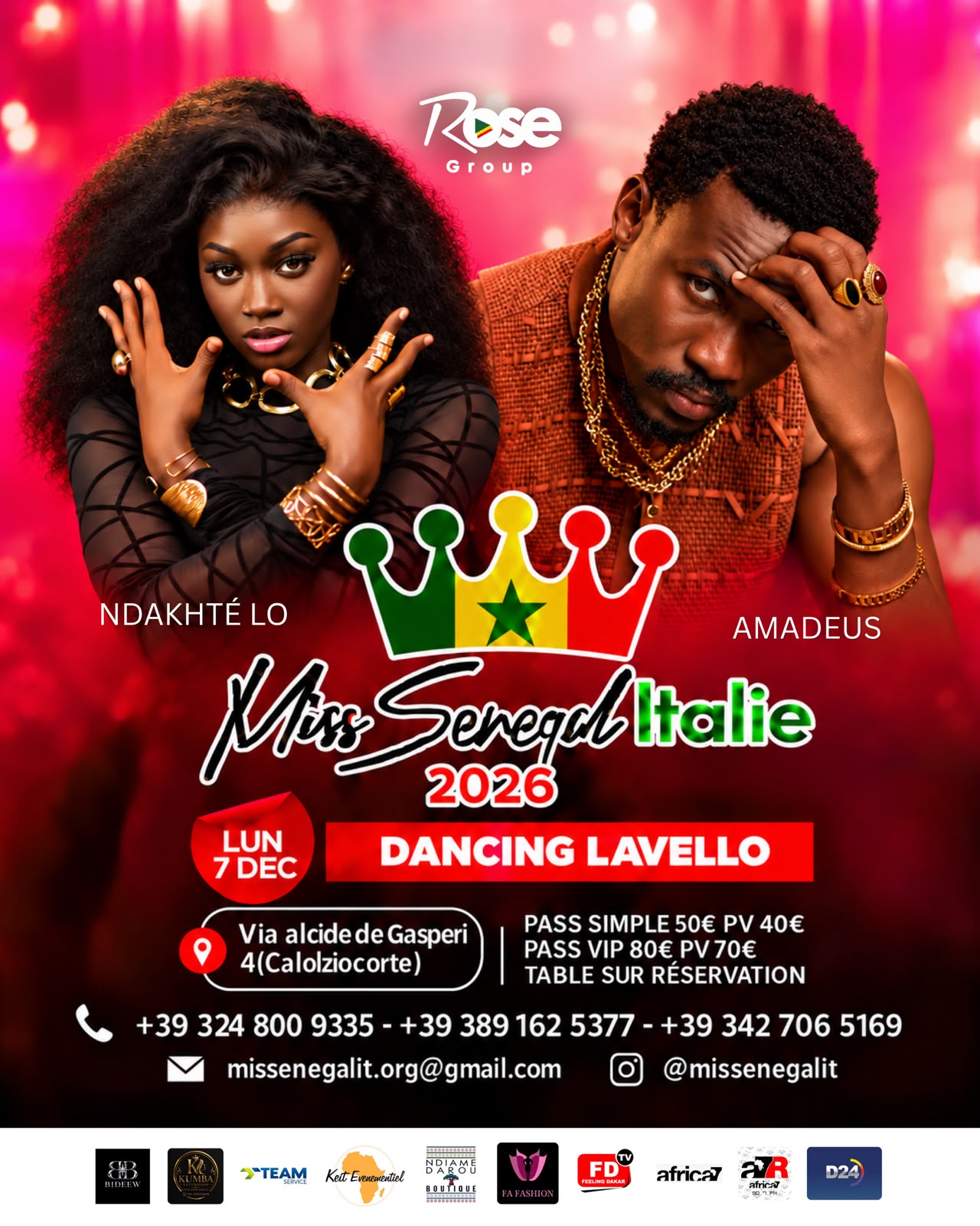 Locandina Miss Sénégal Italia 2026
